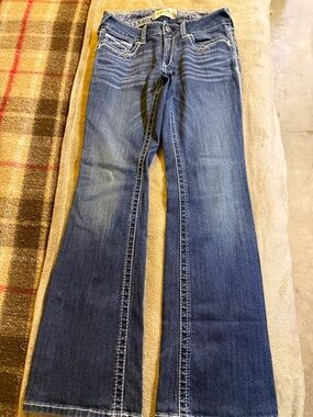 Ariat Indigo Flare Jeans with Whisker Fade